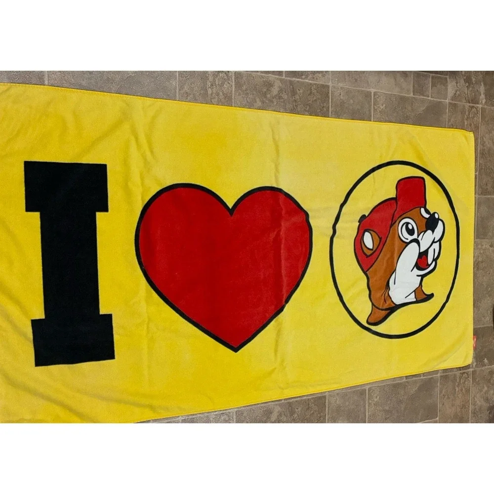 I Love Buc-ee's Beach Towel‎ Large Nautical Ocean